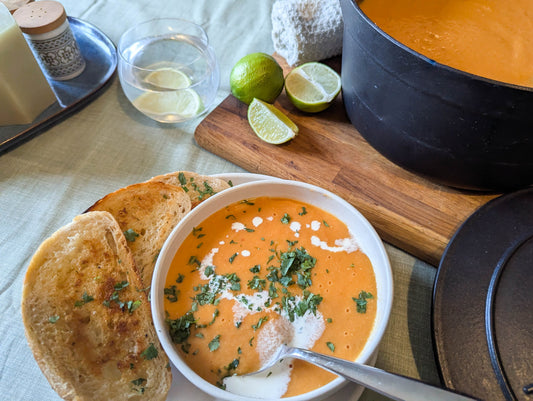 Red Lentil Soup with a Roasted Garlic Kick: Functional Fibre, Flavour, and Fire.